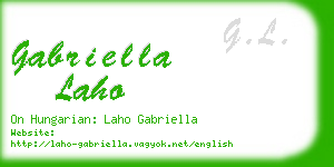 gabriella laho business card